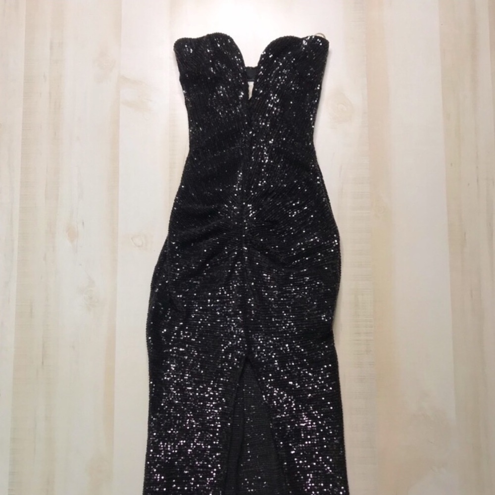 Formal Black Sequined Dress Size Small